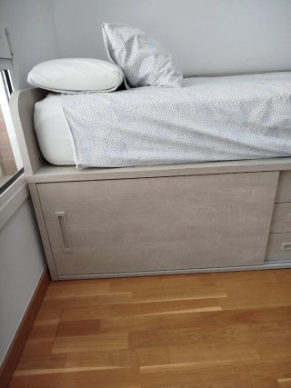 Cama compacta 100x190 cm con cajones