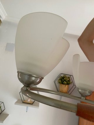 Lámpara de techo moderna metal y madera