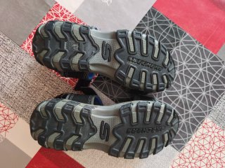Sandalias Skechers Niños Azul/Negro