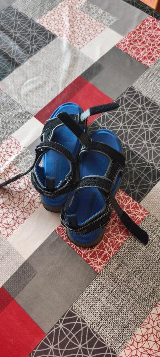 Sandalias Skechers Niños Azul/Negro