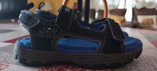 Sandalias Skechers Niños Azul/Negro