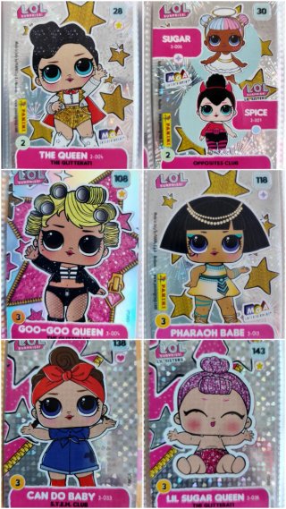 Álbum LOL Surprise! con 65 cartas,17 glitter/plata
