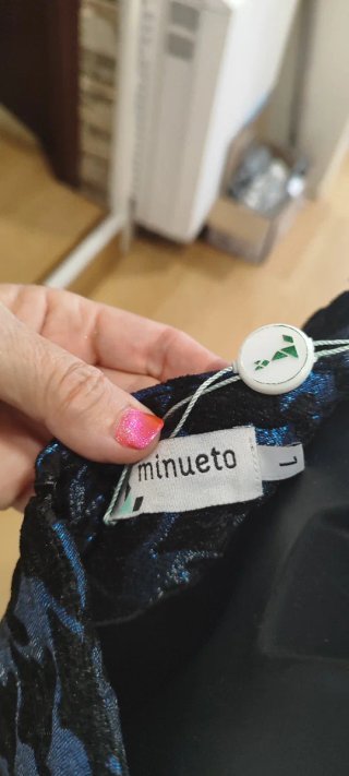 Vestido Minueto Pata de Gallo Eléctrico Talla L