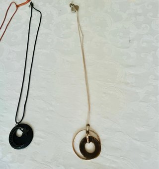 Colgante Aro Marrón y Plata