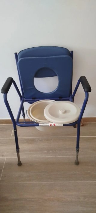 Silla WC Acolchada con Inodoro Portátil, Ortoprime