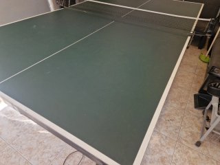 Mesa Ping Pong + Red + Robot + Pelotas
