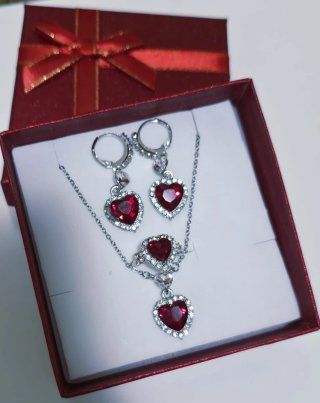 Conjunto Corazón de Plata925