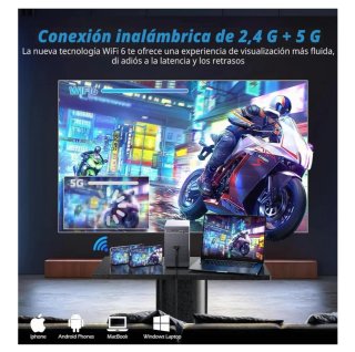 Mini Proyector 4K WiFi 6 1080p 2.4/5G