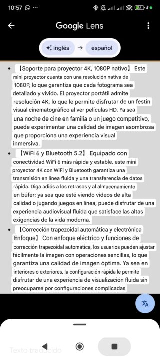 Mini Proyector 4K WiFi 6 1080p 2.4/5G