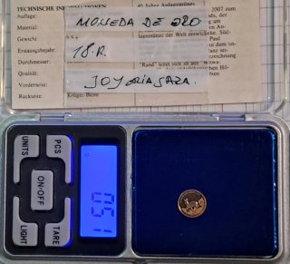 Moneda de Oro 18 Quilates Colección