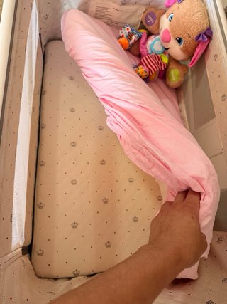 Cuna de bebé BellaBaby gris