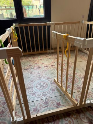 Parque Infantil Bebé plegable de madera