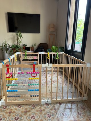 Parque Infantil Bebé plegable de madera