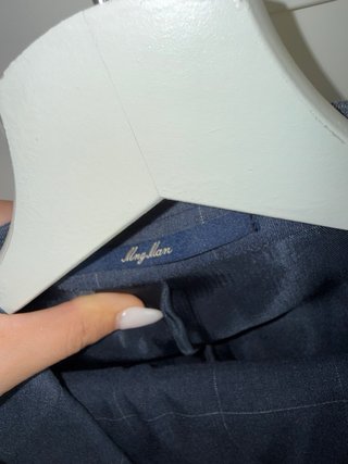 Traje Mango cuadros azul marino talla 44