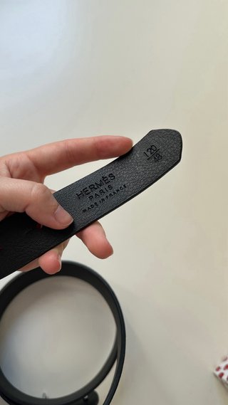 Cinturón Hermès Negro Hebilla H