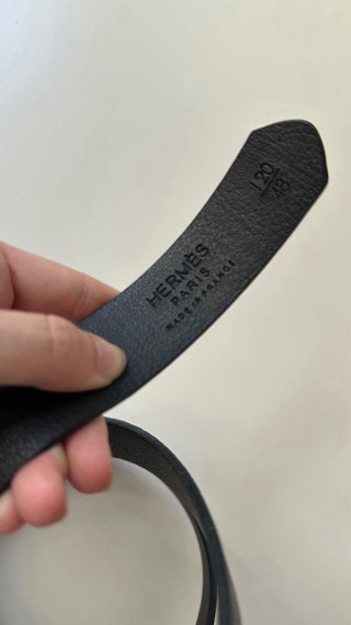 Cinturón Hermès Negro Hebilla H