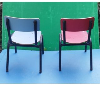 6 Sillas parvulario varios colores