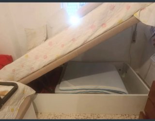 Canapé individual madera y tela