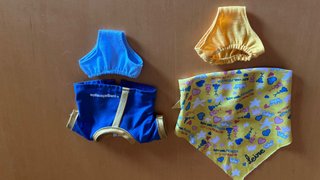 Ropa Muñecos Juegaterapia Azul y Dorado