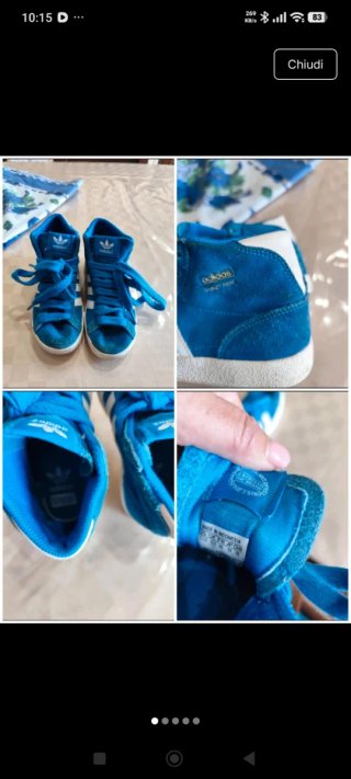 Scarpe Adidas bambino blu numero 29