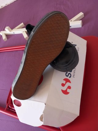 Superga nere in pizzo