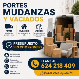 Portes mudanzas y vaciados