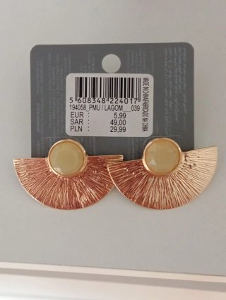Pendientes dorados abanico Parfois nuevos