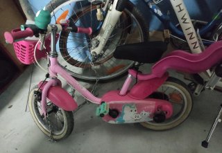 Bicicleta niños 14 pulgadas Btwin 500 rosa