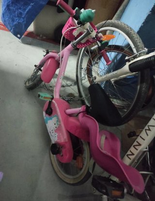 Bicicleta niños 14 pulgadas Btwin 500 rosa