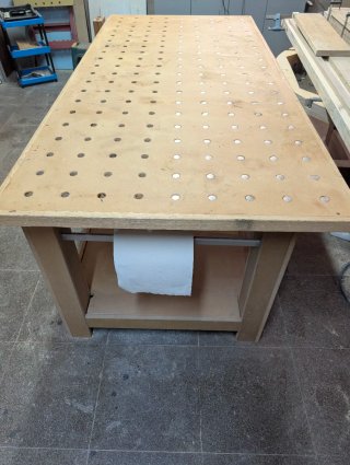 Banco de trabajo madera y hierro