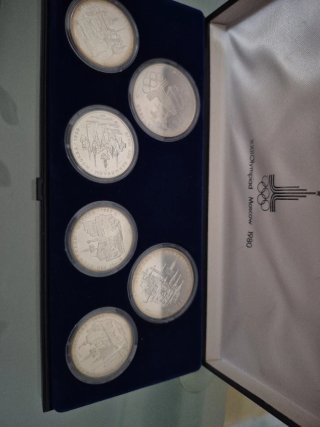 Monedas Plata Olimpiadas Moscú 1980