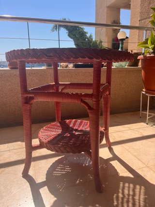 Mesa y Silla Rattan Terraza