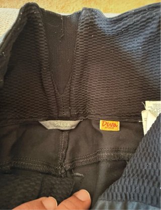 Pantalón Salsa Efecto Piel Negro Talla 28