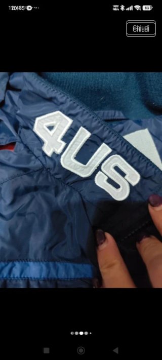 Giacca a vento bambino blu
