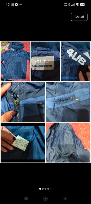 Giacca a vento bambino blu