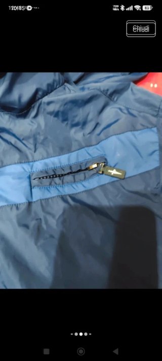 Giacca a vento bambino blu