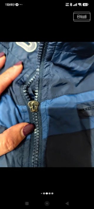 Giacca a vento bambino blu
