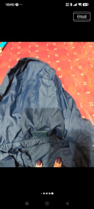 Giacca a vento bambino blu