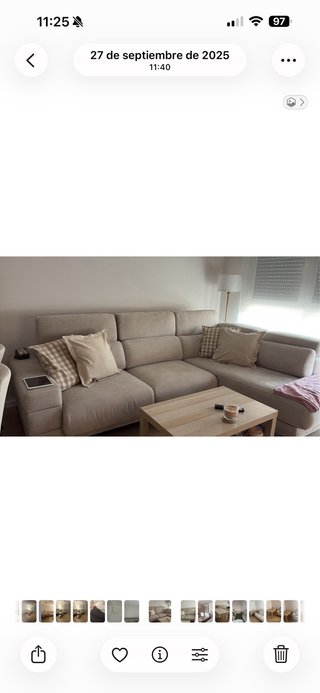 Sofá modular beige/gris tela