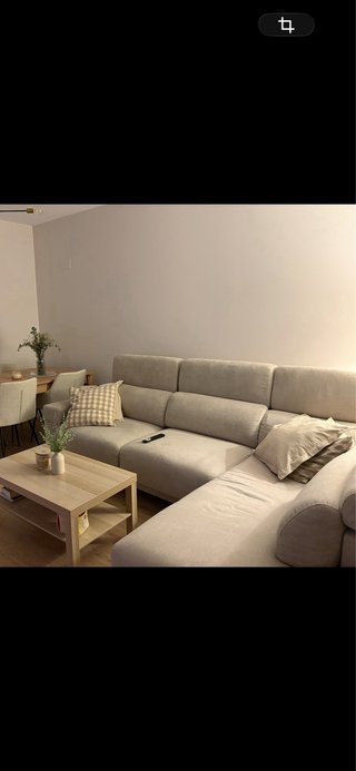 Sofá modular beige/gris tela