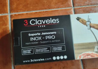 Jamonero Plegable Giratorio Acero Inox 3 Claveles