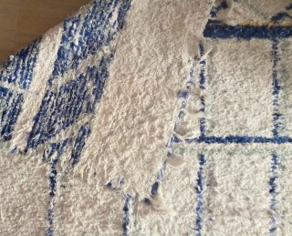 Alfombra Jarapa Azul y Blanca estilo Boho