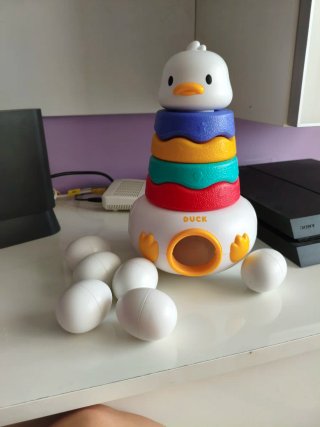 Vendo juguetes Patito Apilable para bebé de 10m.