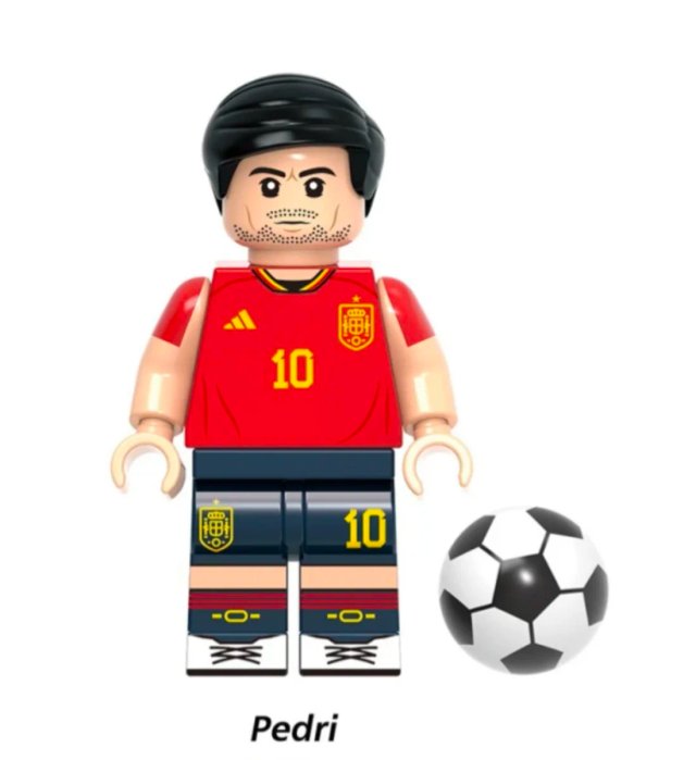 Figura Lego futbol Pedri España compatible
