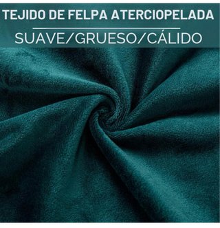 4 Fundas Sillas Felpa Verde Esmeralda