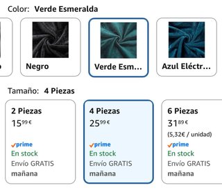 4 Fundas Sillas Felpa Verde Esmeralda