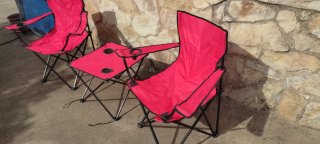 Set Sillas y Mesa Camping Rojas