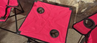 Set Sillas y Mesa Camping Rojas