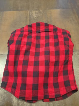Chaqueta BSTR MOTO a cuadros roja XL