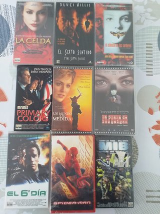Pack 9 Películas VHS Sin Abrir